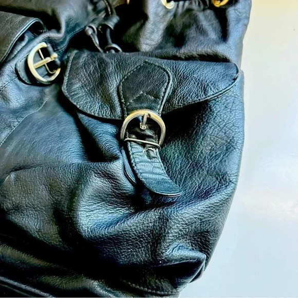 Unisex Vintage Merlin Lederwerkstatt Large Leather Backpack main image 10
